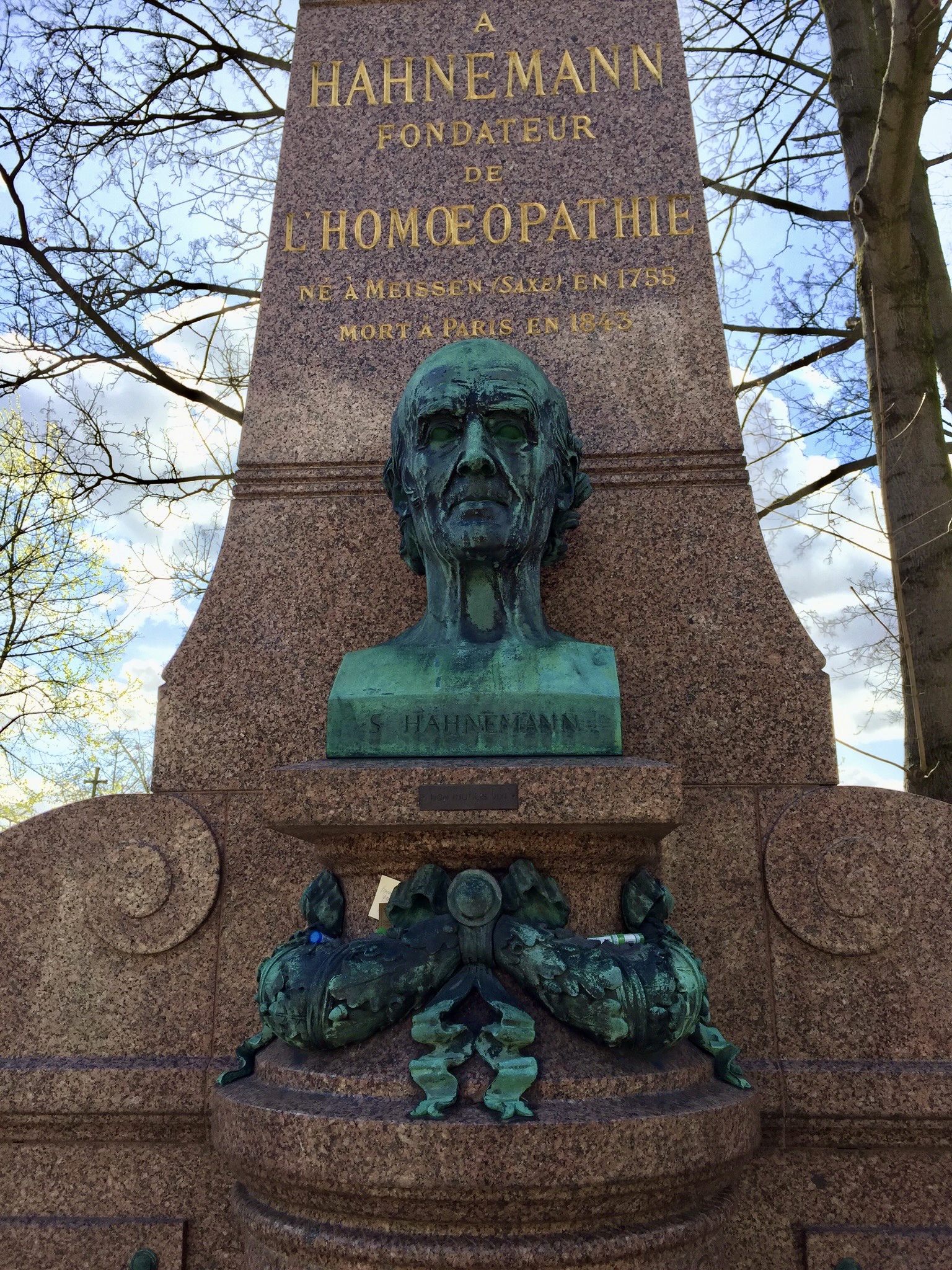 Grabmal Samuel Hahnemann, Père Lachaise, Paris